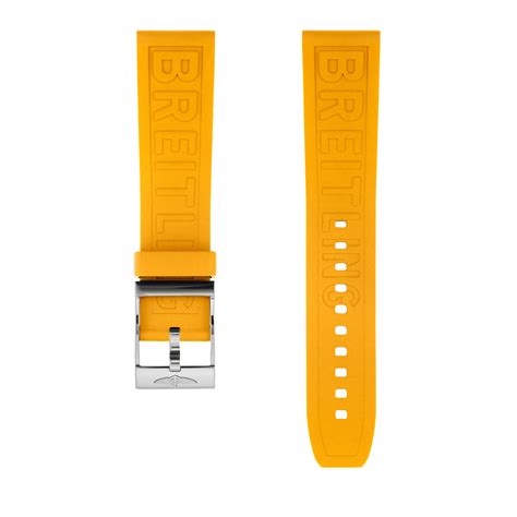 breitling yellow rubber strap|Breitling rubber strap 20mm.